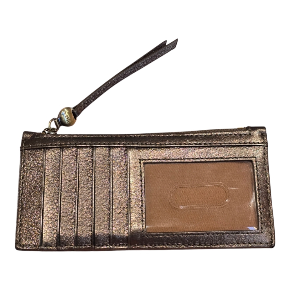 HOBO Metallic Bronze Wallet with ID Window